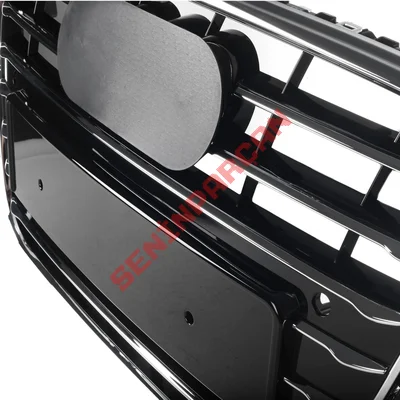 8K0853651E - PANJUR BÜYÜK PLAKALIK AUDI A4 PARLAK SİYAH 2012-15 - Aftermarket