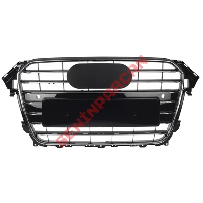 8K0853651E - PANJUR BÜYÜK PLAKALIK AUDI A4 PARLAK SİYAH 2012-15 - Aftermarket