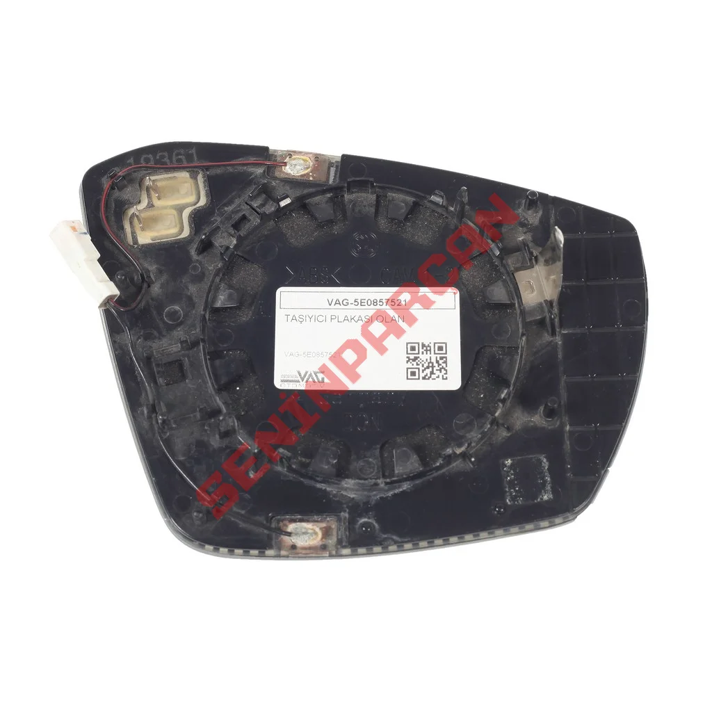 5E0857521 - DİKİZ AYNA CAMI SOL ELEKTIRIKLI ISITMALI